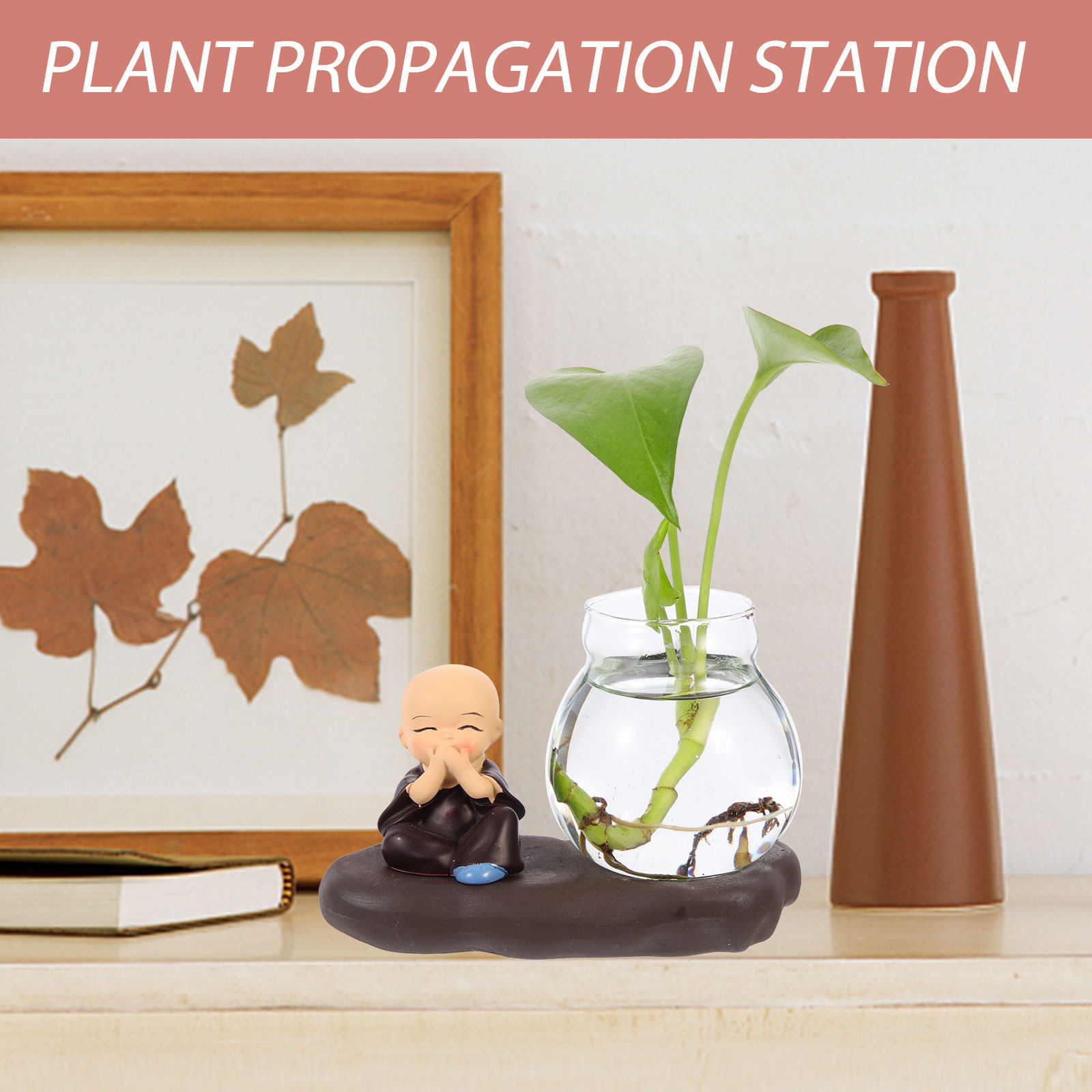 Propagation Station Vase - 2個入り レジン製 花瓶 水耕栽培用 ガラスプランター 室内装飾