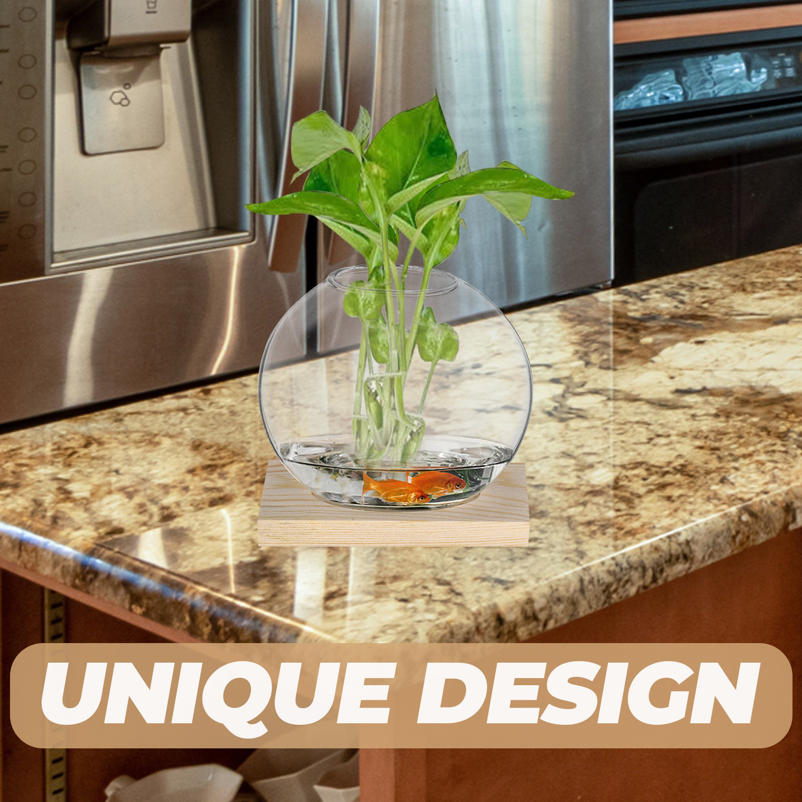 Propagation Station Vase - 2個セットのガラス製小型花瓶。リビングや家のインテリア、透明な卓上プランターとして、または室内植物の育成に。